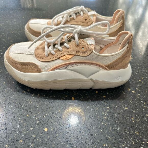 UGG La Cloud Low Sneakers | Chestnut & Lt Pink - Picture 3 of 9